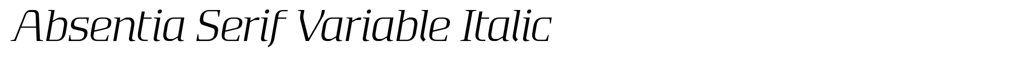 Absentia Serif Variable Italic image